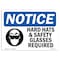 Signmission OSHA Sign, Hard Hats & Glasses Required With, 10in X 7in Rigid Plastic, 10" W, 7" H, Landscape OS-NS-P-710-L-13272 - alternate 1
